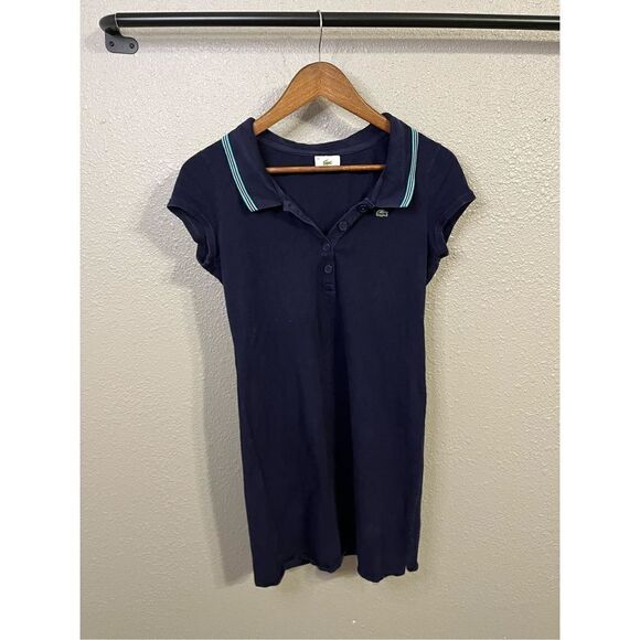 Lacoste Navy Blue Polo Dress Size 40/M - Picture 1 of 3